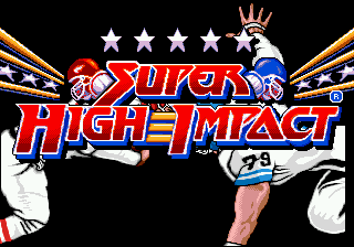 Super High Impact (USA) Title Screen